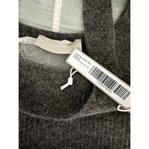 Everlane Dark Gray Yak Wool Crop Tank Top Medium NWT - Picture 7 of 7